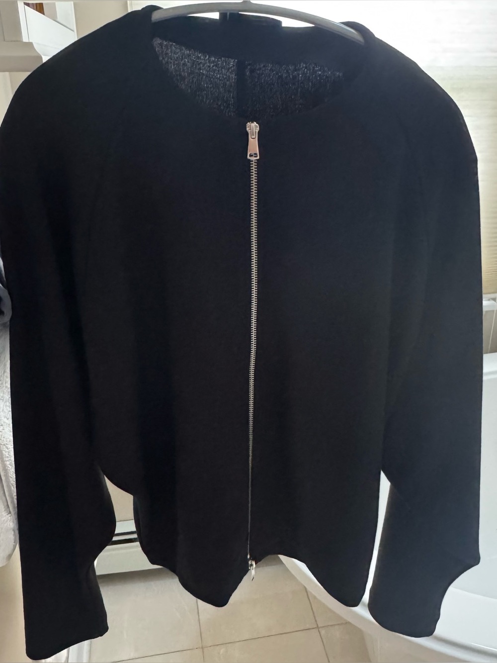 Black Zip-Front Lightweight Jacket Zara